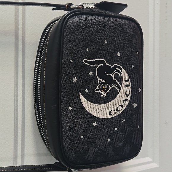 Coach Handbags - Moon Stars Black Cat Coach Jamie camera bag crossbody with signature logo